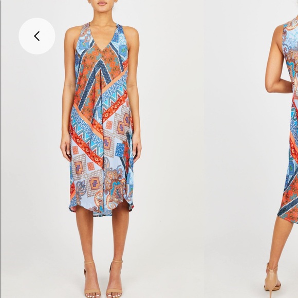 Print Scarf Cover-Up Dress - Picture 1 of 4